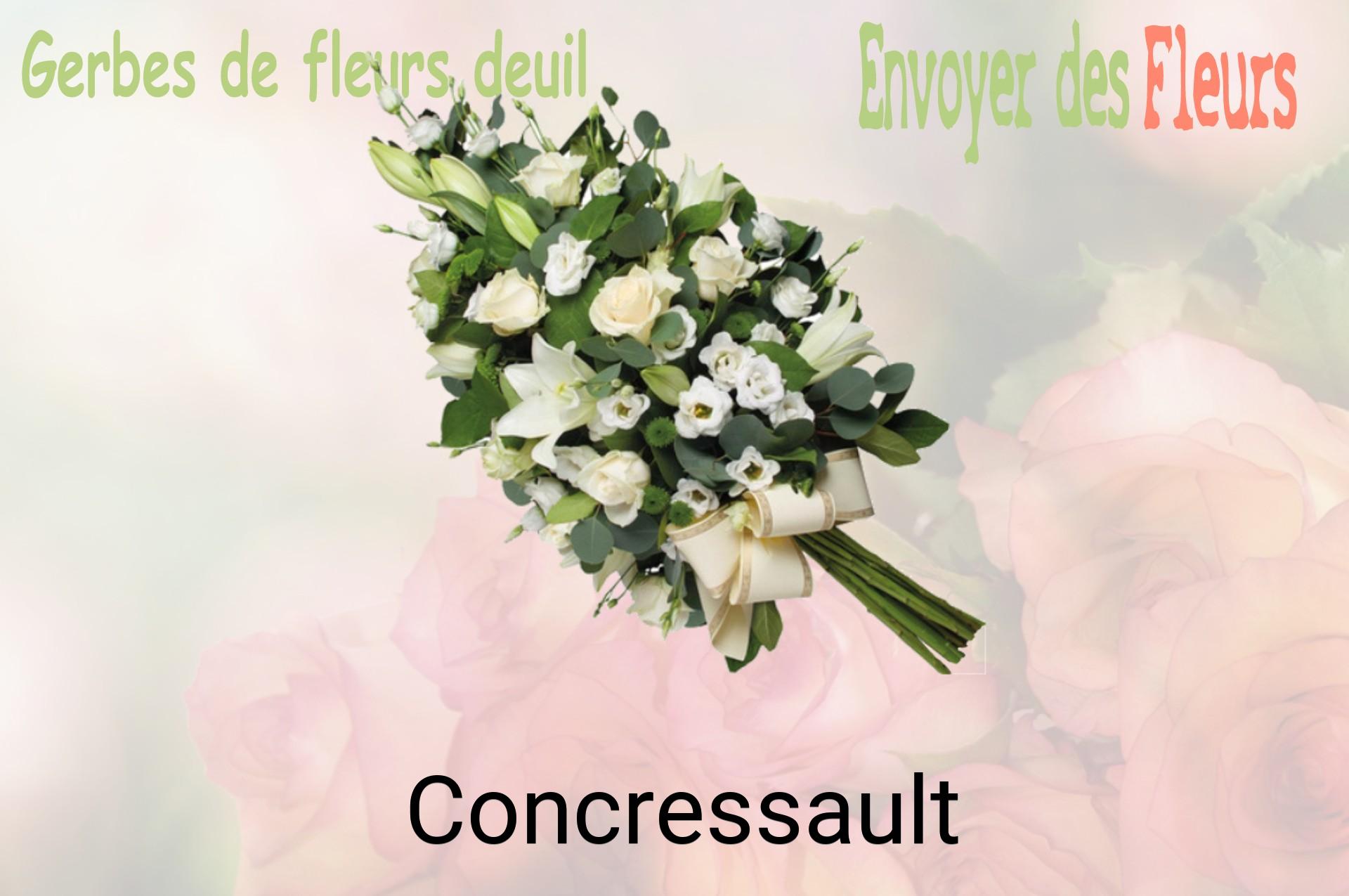 Gerbe de fleurs de deuil livrée à Concressault